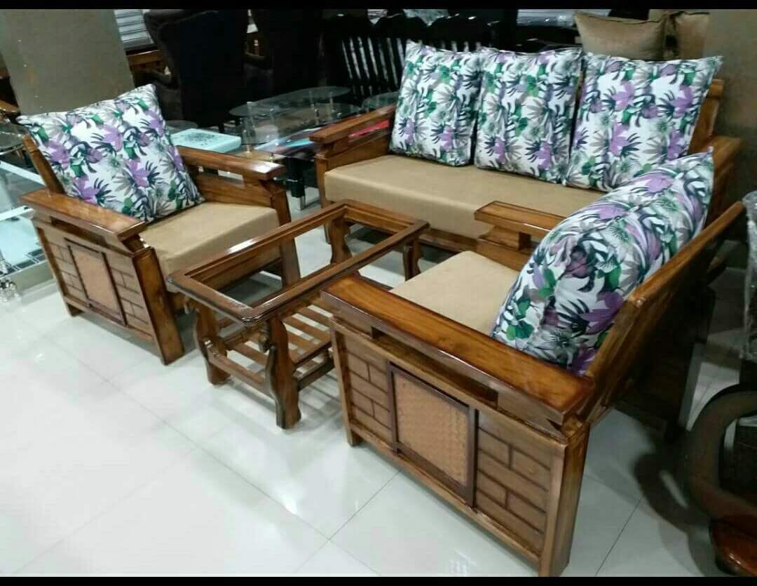 WOODEN SOFA SET